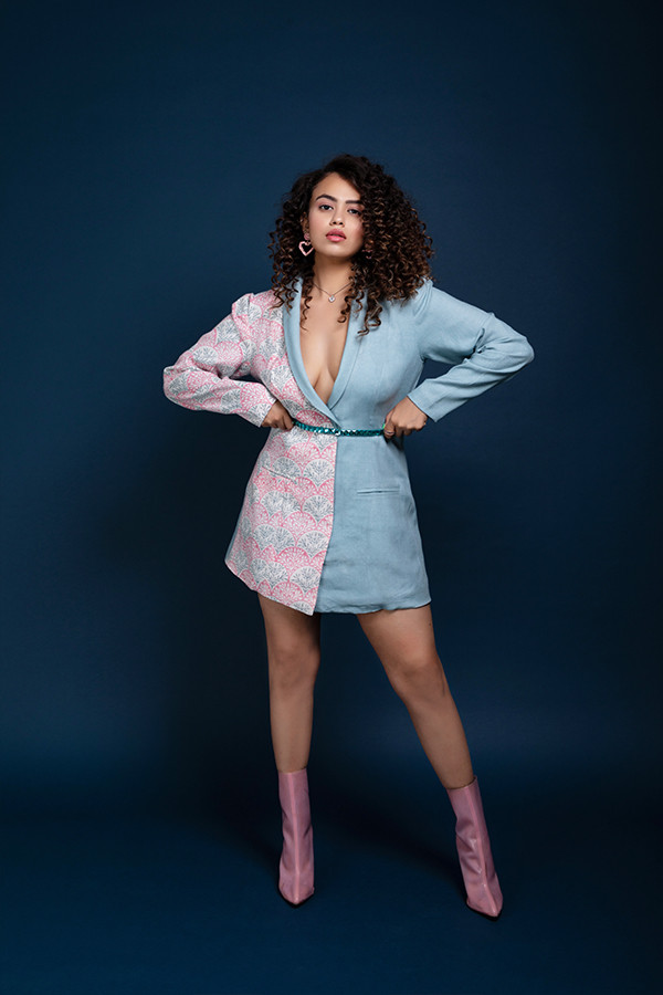 Print on your side blazer dress
