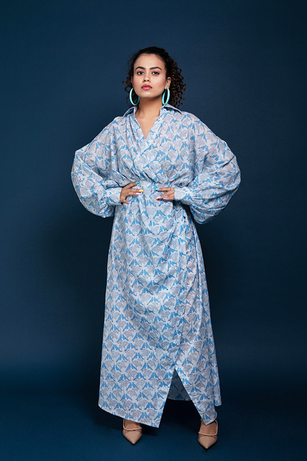 Watch The Birds Wrap Kimono Dress
