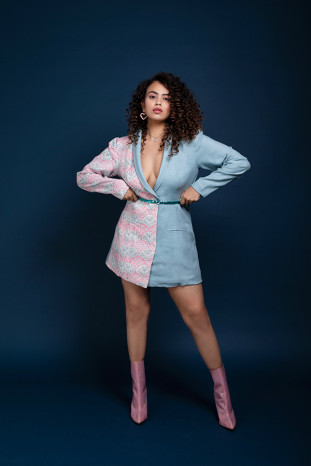 Print on your side blazer dress