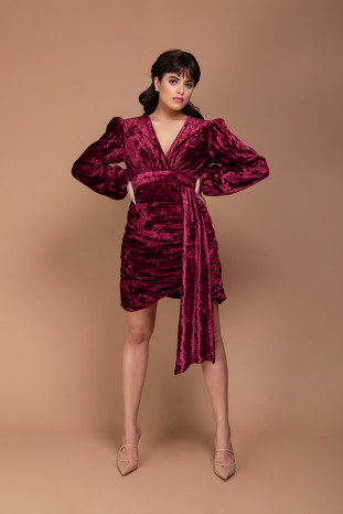 On my mind velvet dress