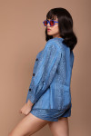 Bikers Chic Bomber Jacket With Bralette