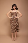 Dolled up printed ruffle maxi dress