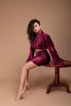 On my mind velvet Skirt