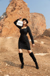 Polka dots bodycon dress