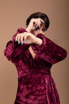 On my mind velvet dress